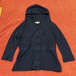 Banana Republic organic cotton / cotton Dark Blue Knit 3/4 length sleeve Sweater
